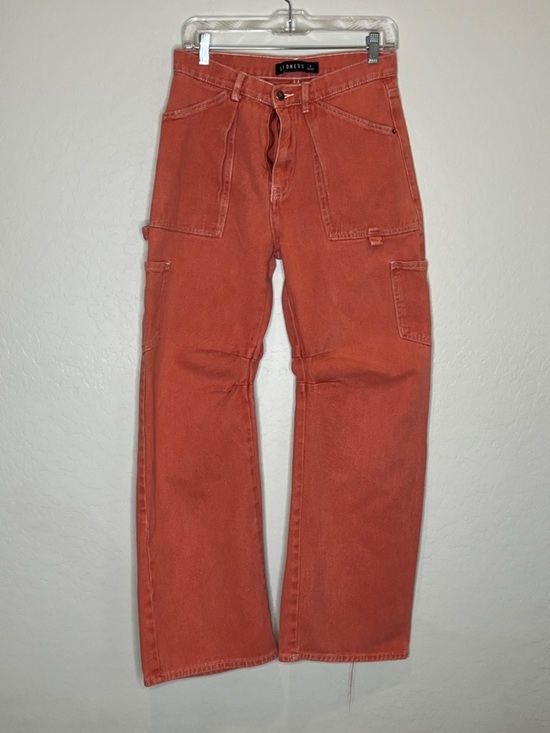 Lioness Pants - Lioness Light Orange/Peach oversized cargo pants size Small